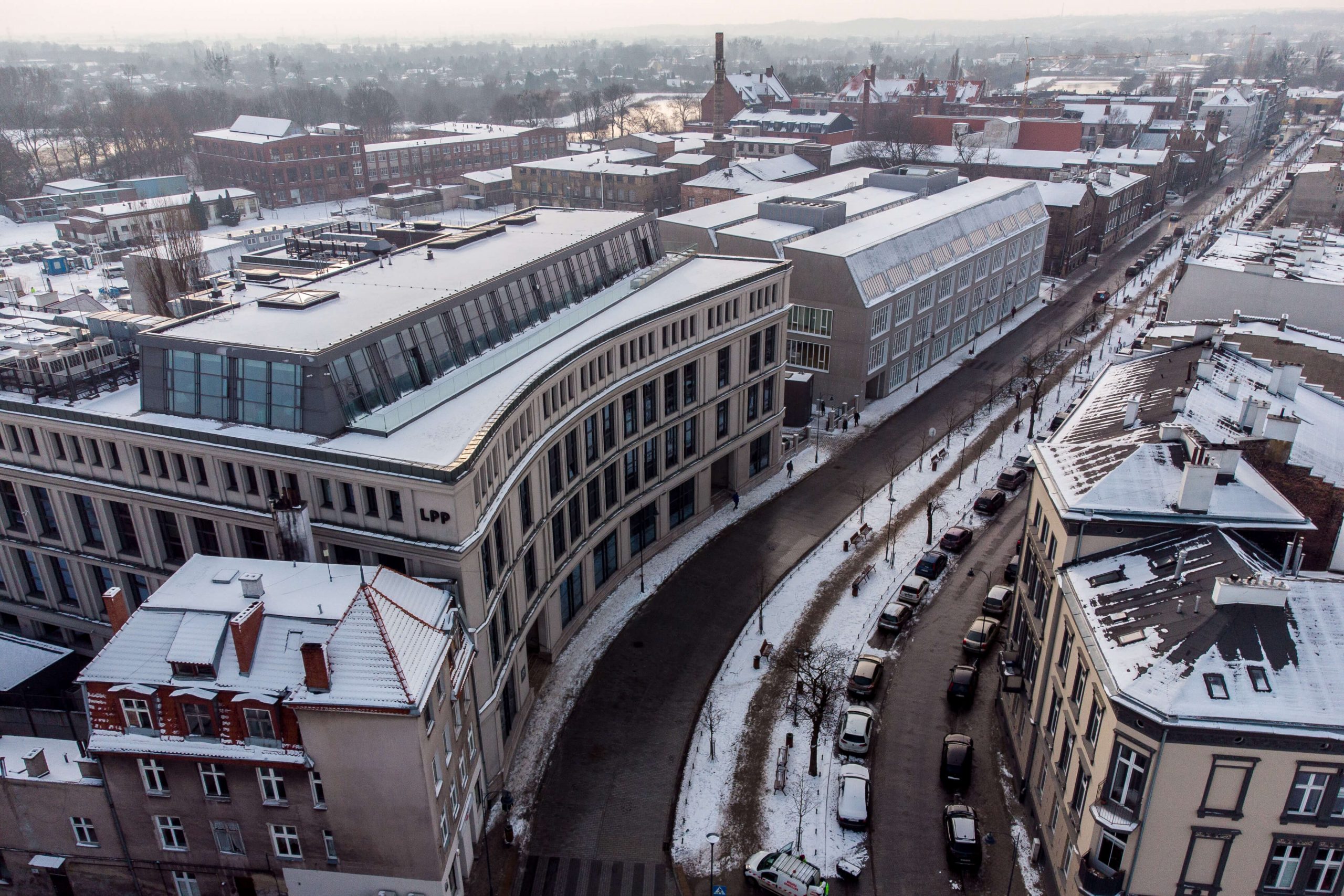 Gdańsk zimą - Budynek Monopolu Tytoniowego 