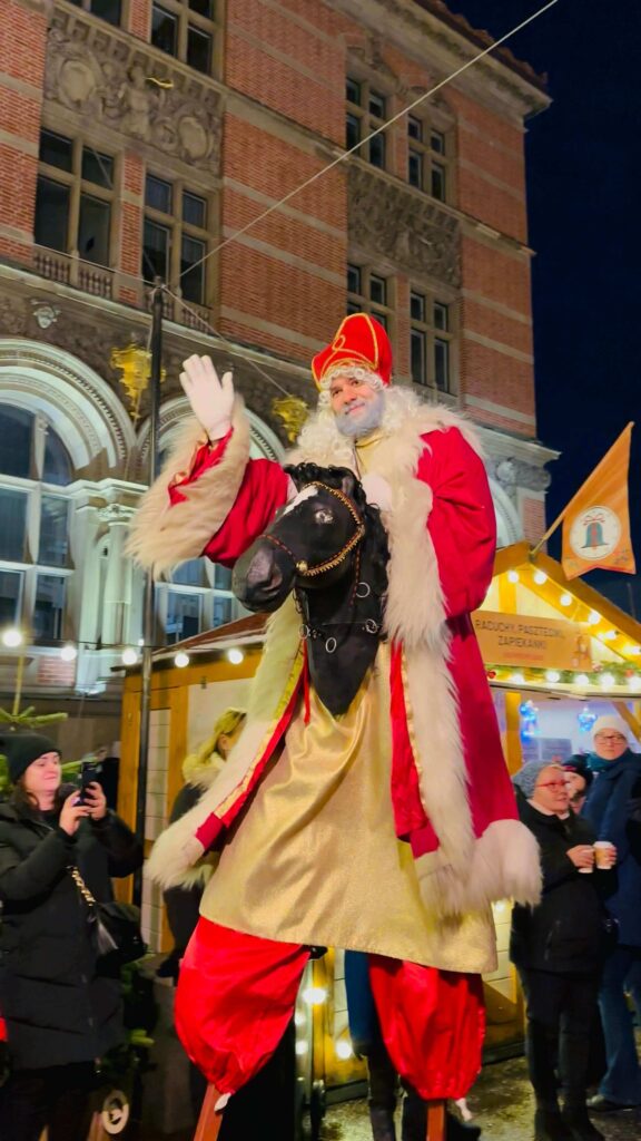 Santa Claus in the Christmas Market in Gdansk